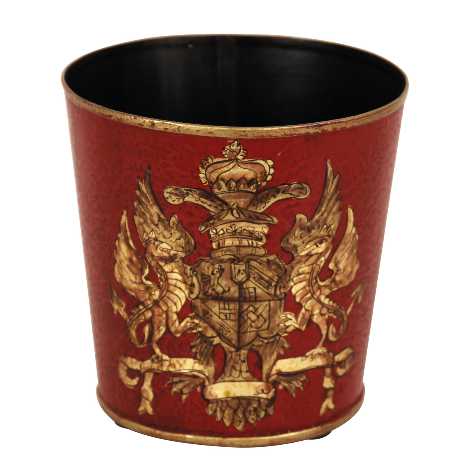 Кашпо, красный, 13 × 13 Н 13 см, металл вид 2