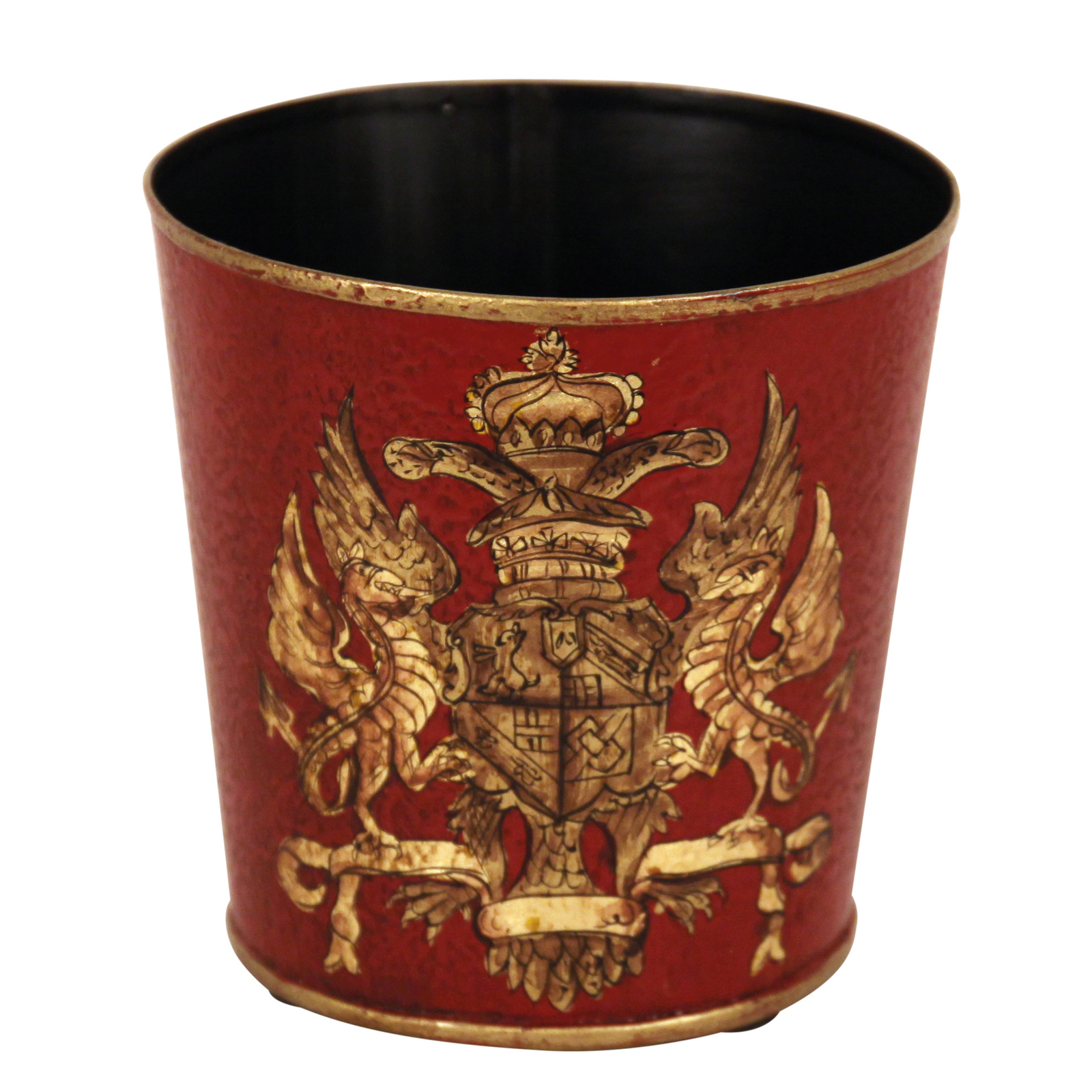 Кашпо, красный, 13 × 13 Н 13 см, металл вид 4