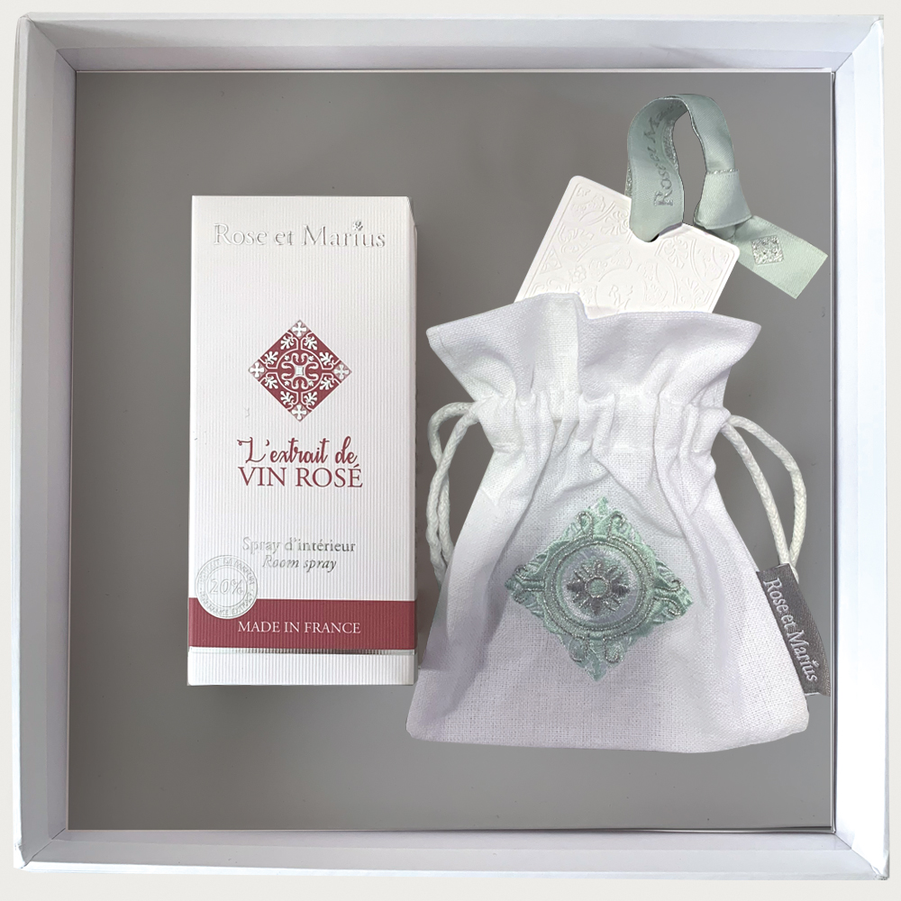 COFFRET VIN ROSE Набор спрей парфюмированный 100 мл , диффузор керамический, подарочная коробка