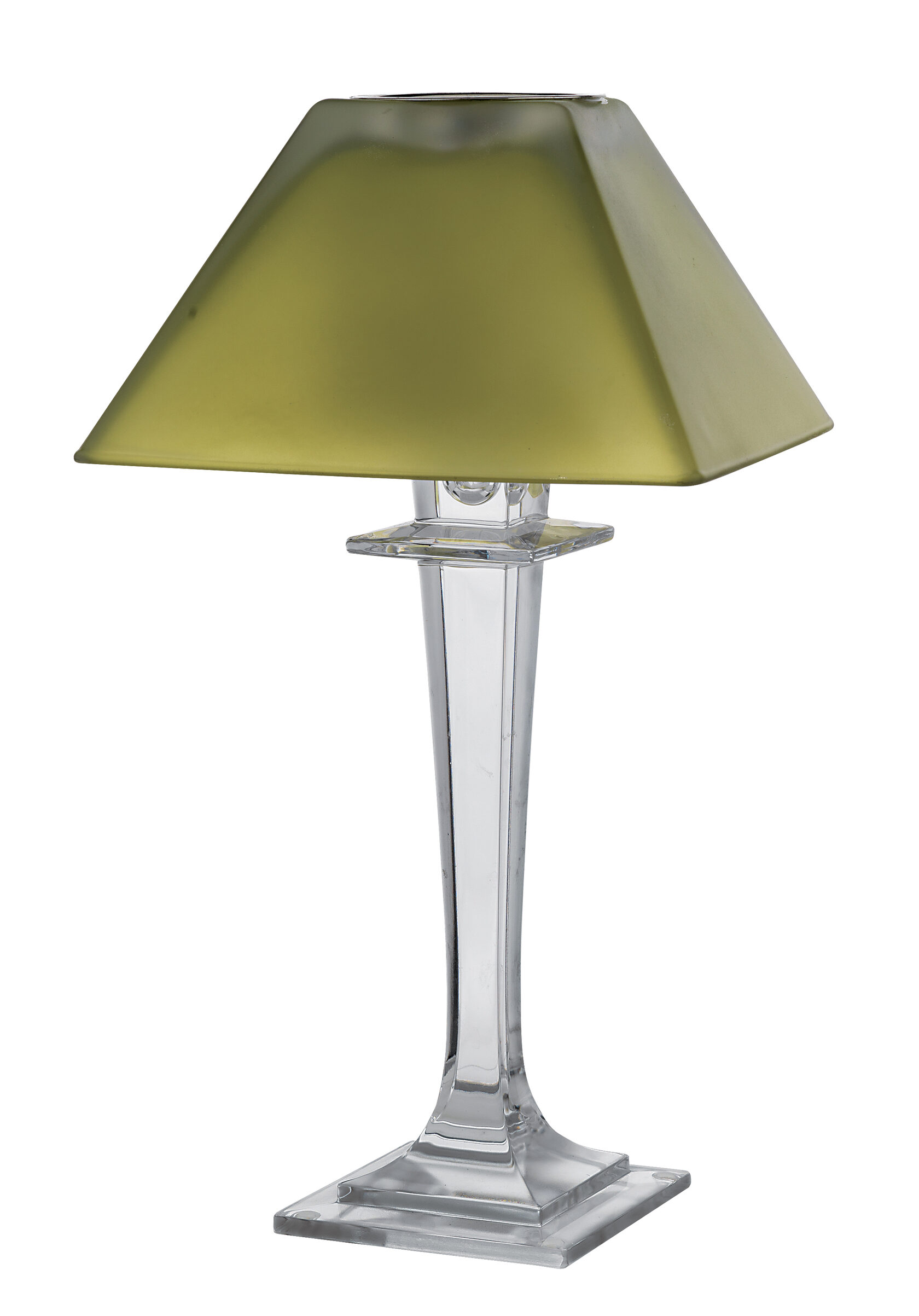 Настольная лампа Cre Art Touch, зеленый, беспроводная, 20х20 H 37, стекло