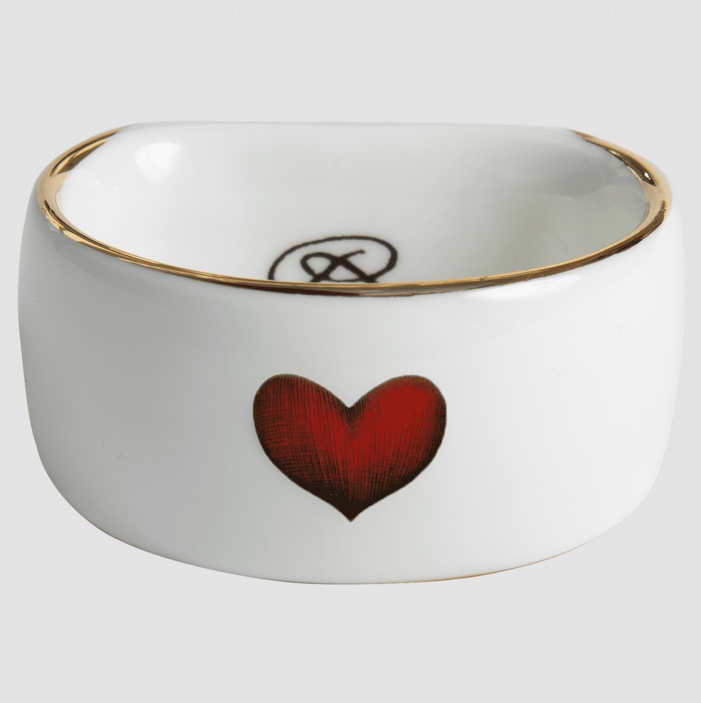 Держатель кольцо для салфеток Rory Dobner RED LOVE HEART , фарфор