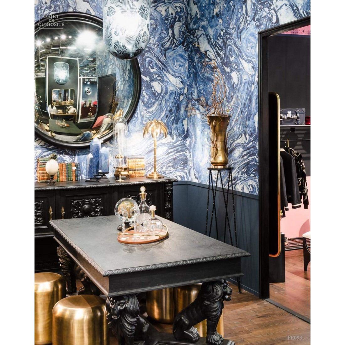 Plant standПодставка высокая диам 40 Н22 см, металл, мрамор вид 2