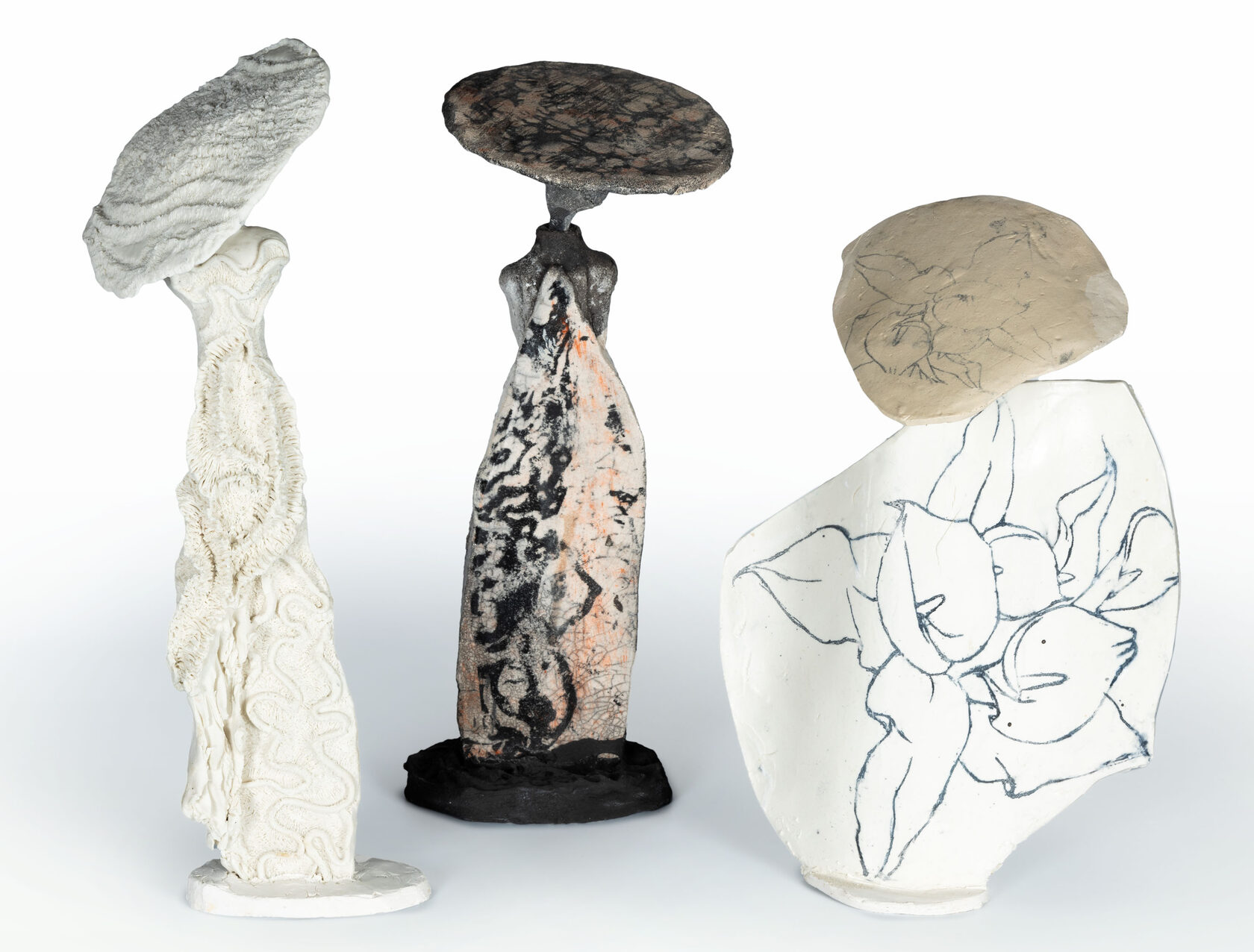 DRAPEEФигура женщины, керамика, японская техника Raku, 30 см вид 2