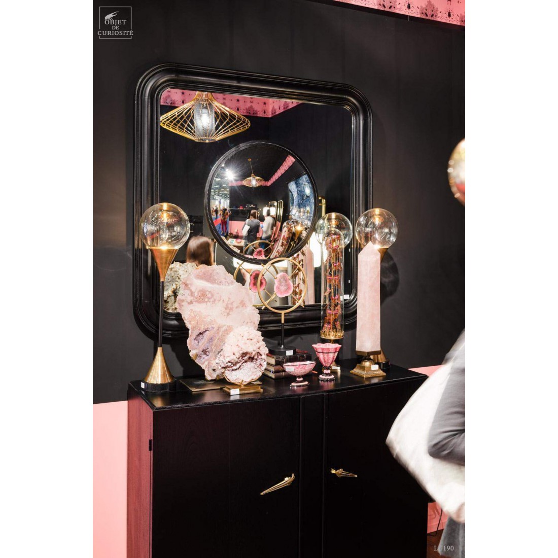 Ball lampЛампа настольная, диам 20 Н75 см, Е27, металл, стекло вид 4