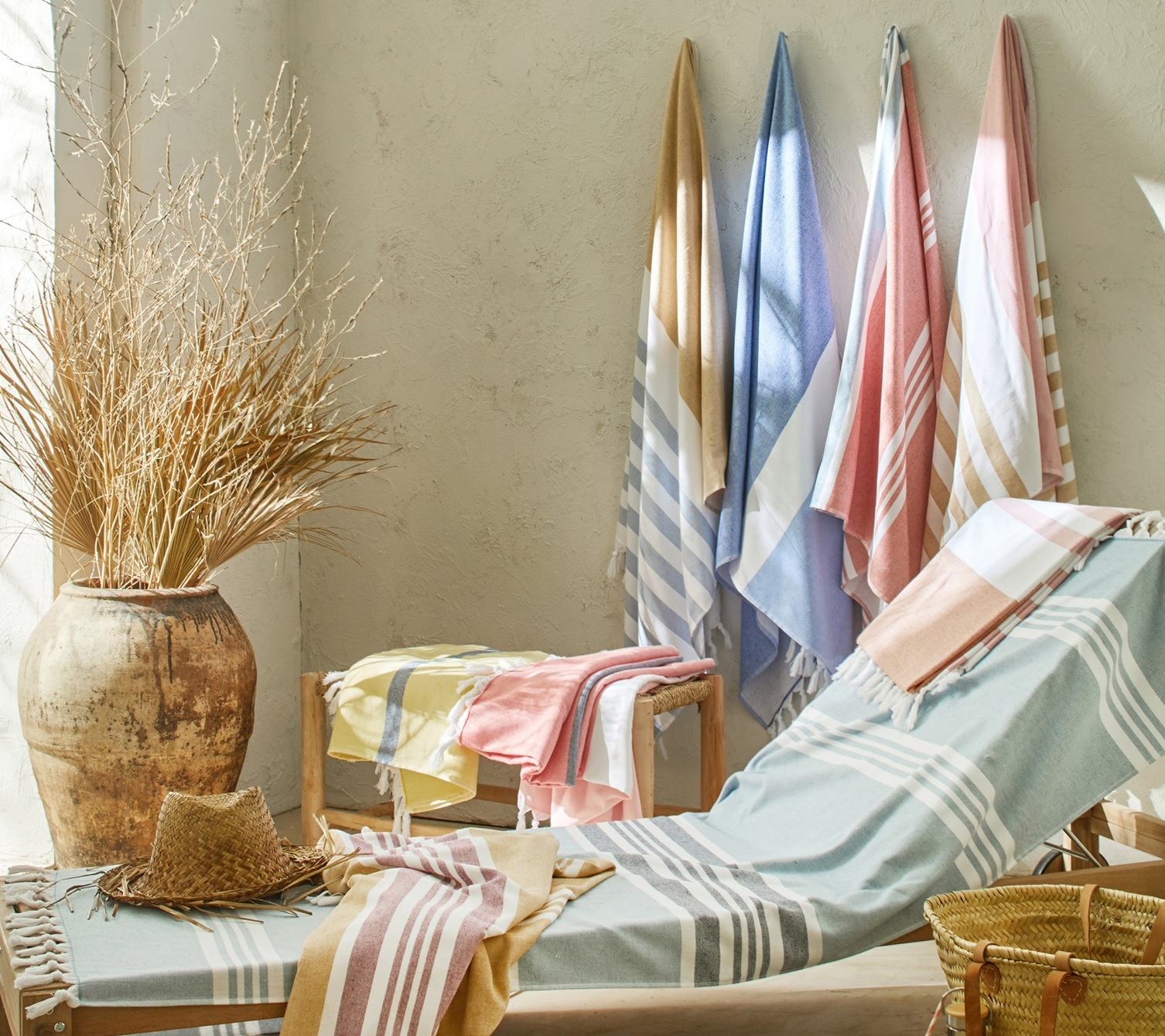 Пляжное полотенце LITTORAL CANNELLE100х180, хлопок 100%, с оборотной стороны махра, 320 г/м2 вид 3