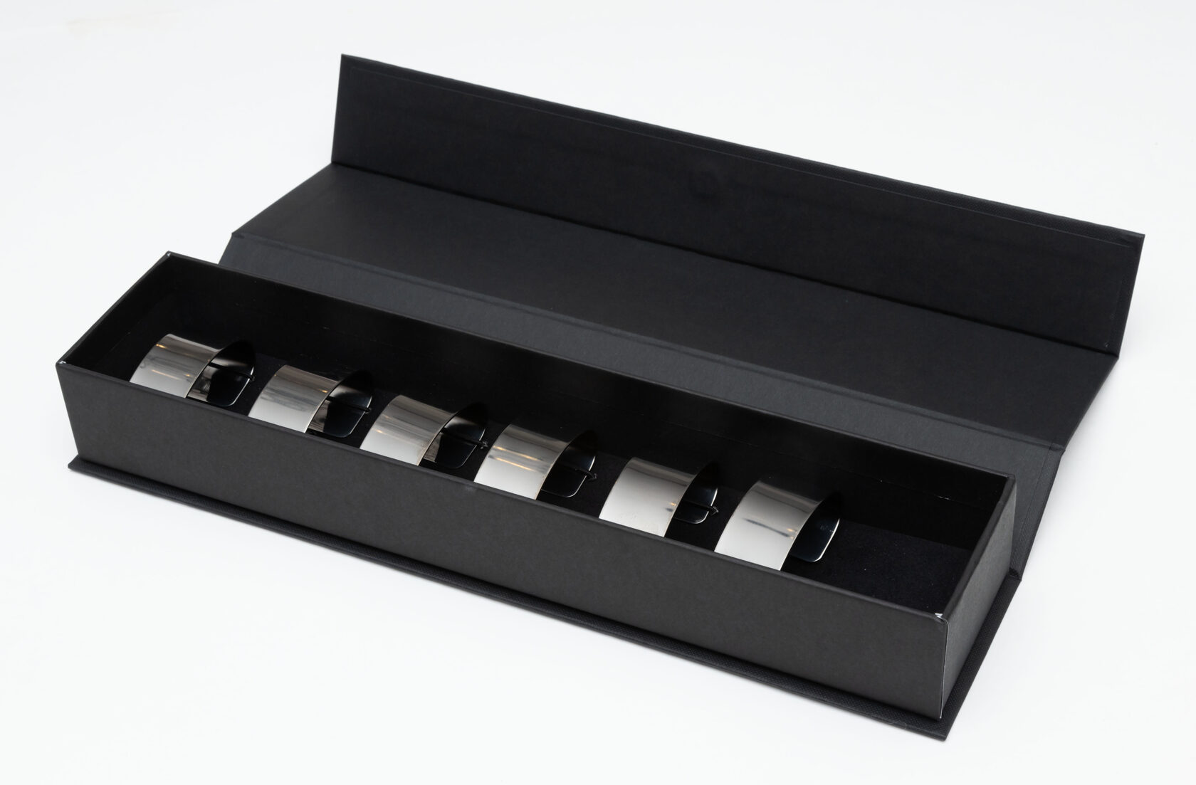 Набор держателей для салфеток 6 шт, цвет антраци, сталь 18/10 вид 2