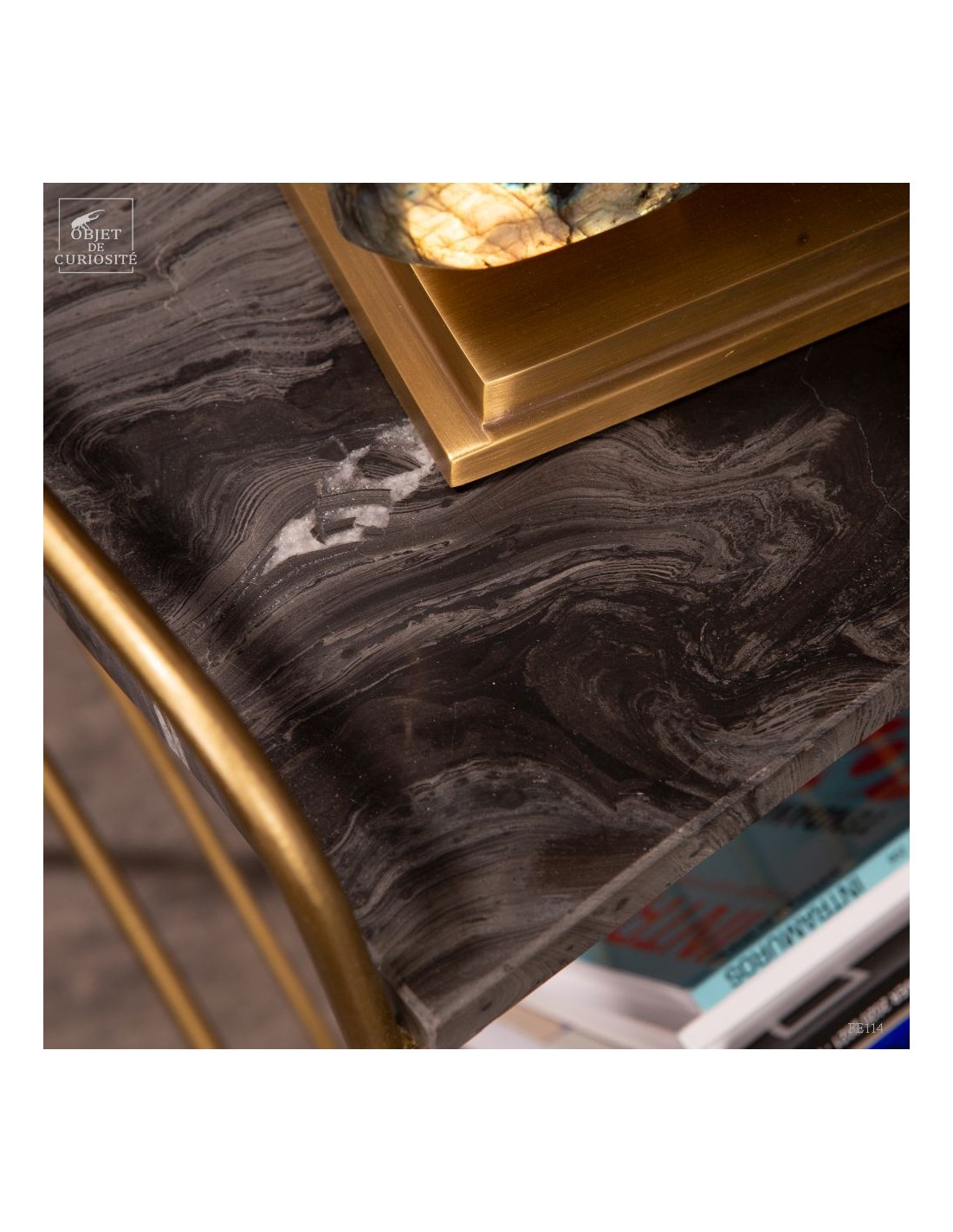 Magazine rackПодставка для журналов, 51х41 Н51 см, металл, мрамор вид 4