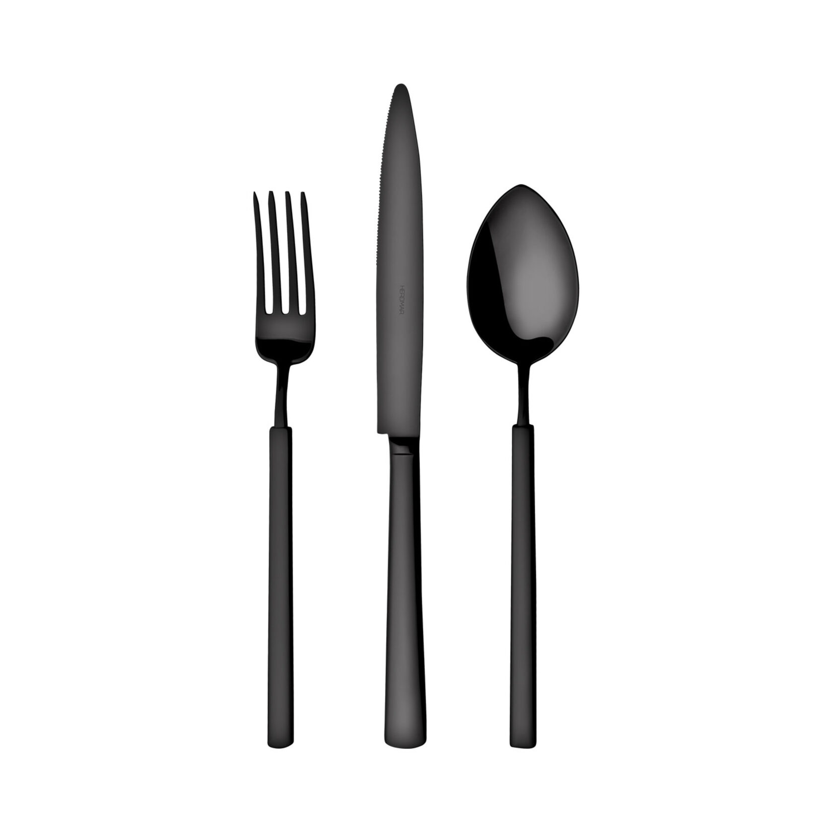VINTAGE BLACK 96столовые приборы, сталь 18/10, цвет черный, 24 шт. (6 ложек + 6 вилок + 6 ножей + 6
