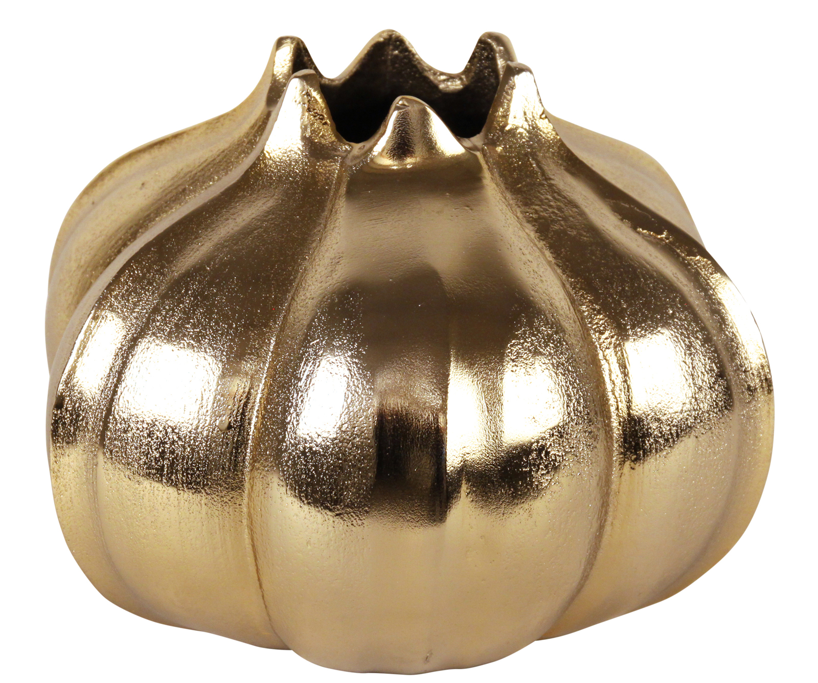 POMEGRANATE VASE . Ваза в форме граната, металл , цвет золото H: 18 cm | W: 26 cm | D: 26 cm вид 2