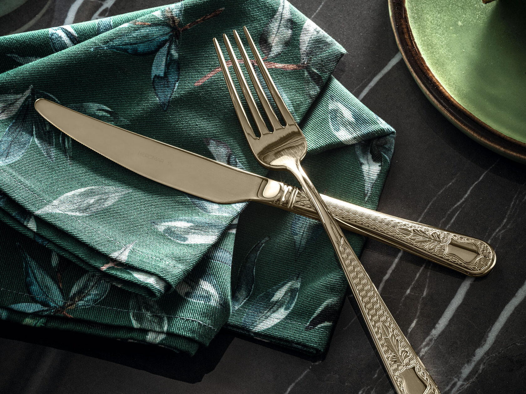 GUEL CHAMP 125 Набор столовых приборов Herdmar, сталь 18/10, цвет шампань 24 шт. вид 2