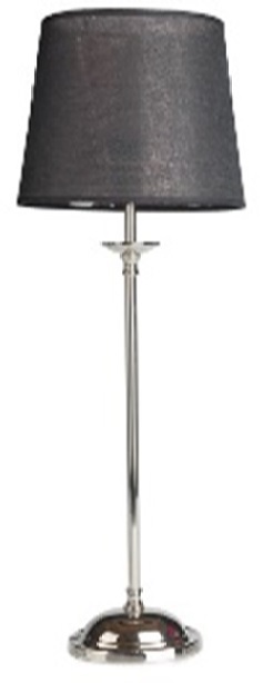 OPORTO Лампа настольная выс 50 см, никель, абажур черный овальный