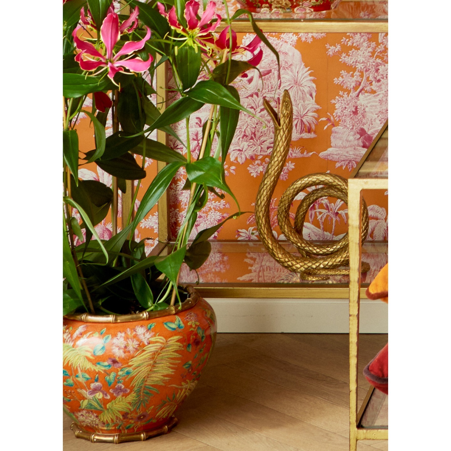 Подсвечник змея, цвет золото, 22х13 Н 34 см, бронза, ручная работа вид 2