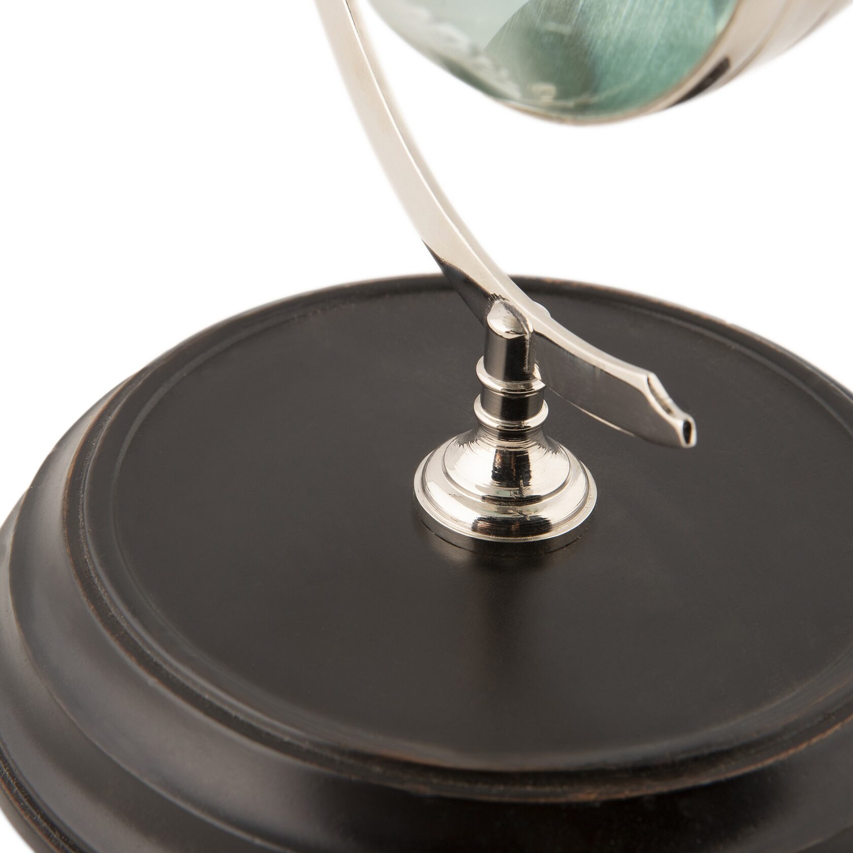 Подставка для часов AUTHENTIC MODELS диам 11 Н 17,5 см, никель, дерево, отделка черный антик вид 2