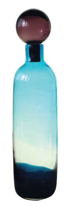 LUPO Ваза-бутыль , стекло выдувное, диам. 13 выс 55 см