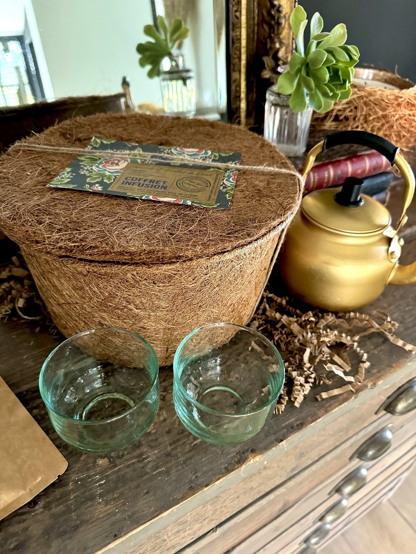 COFFRET INFUSION Набор для травяного чая 1 чайник металл, 2 стакана стекло, травяной сбор 30 гр, гиб вид 3