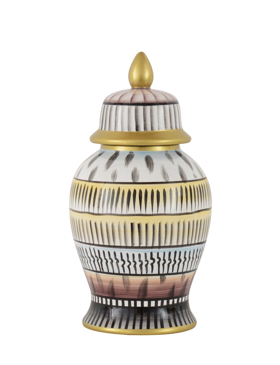 SOWETOВаза с крышкой , D20x37h, керамика вид 2