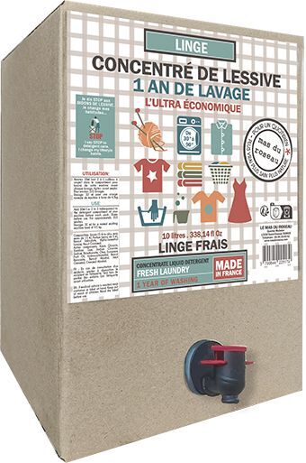 CONCENTRE DE LESSIVE Моющее средство концентрированное жидкое 10 л, аромат "свежее бельё" на основе