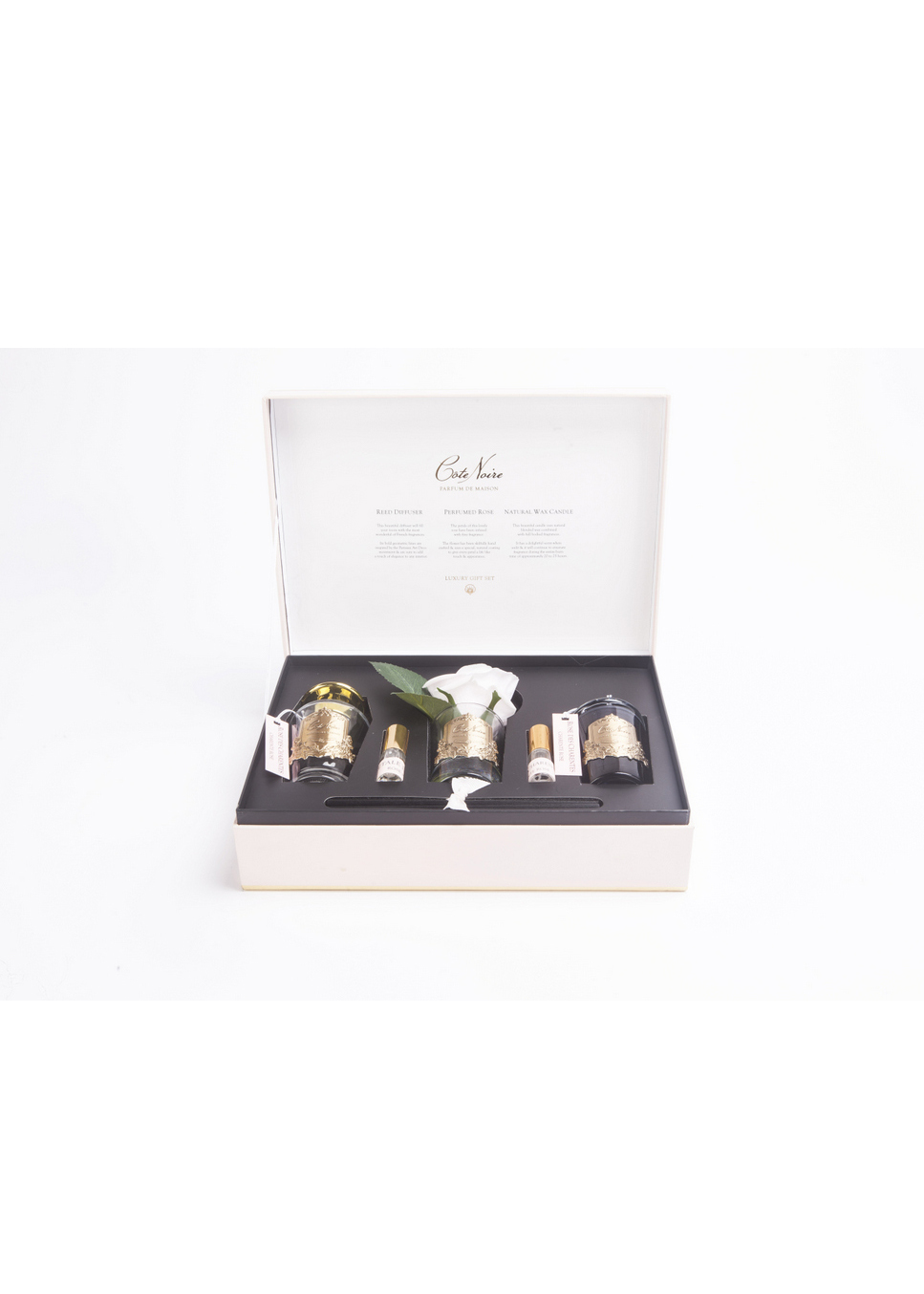 GIFT PACK CHARENTE ROSE Подарочный набор (диффузор 100мл, бутон розы, 2 спрея по 10 мл, свеча 75гр)