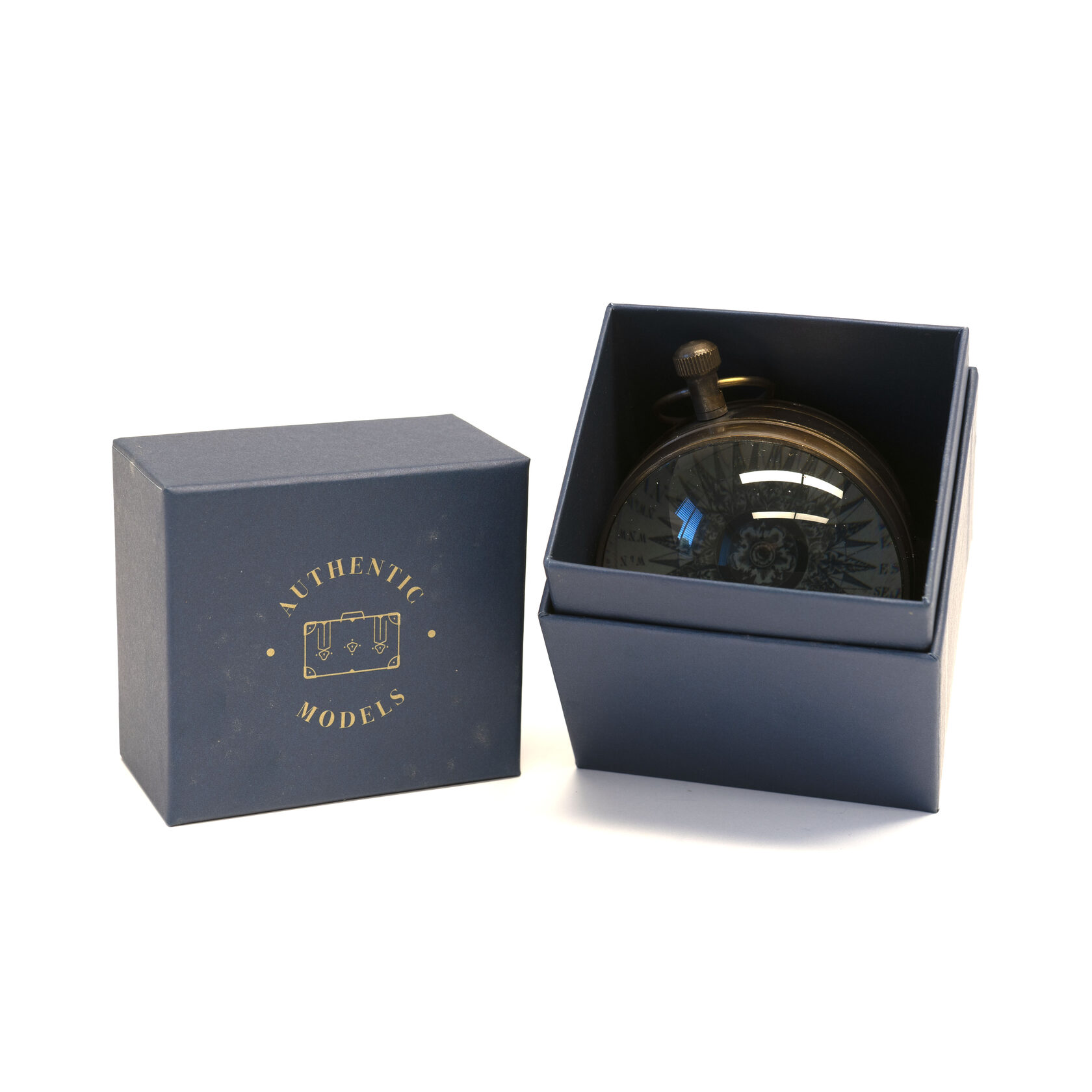 Часы Eye of Time AUTHENTIC MODELS, диам 7,5 Н 11,5 см, латунь, отделка бронза вид 2