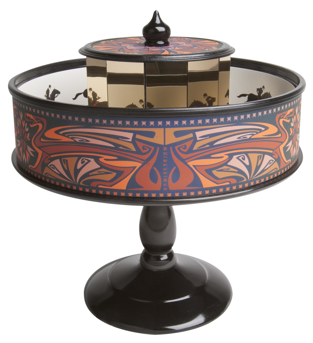 Праксиноскоп в стиле модерн Hemisferium Moderniste Black Praxinoscope диам 20cm Н 22 см, дерево