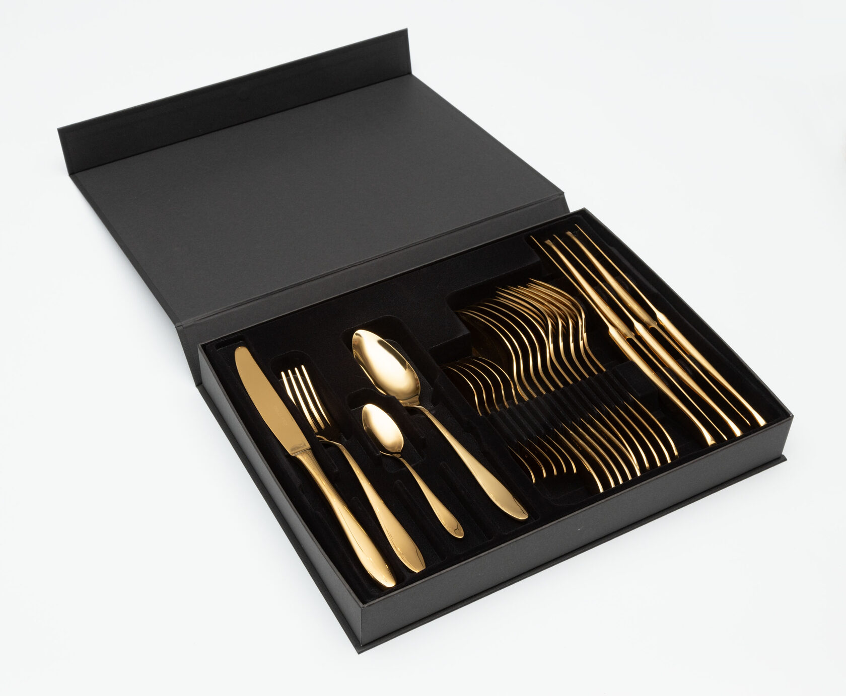 BELO gold 53-54 столовые приборы, сталь 18/10, цвет золото, 24 шт. (6 ложек + 6 вилок + 6 ножей + 6 вид 2