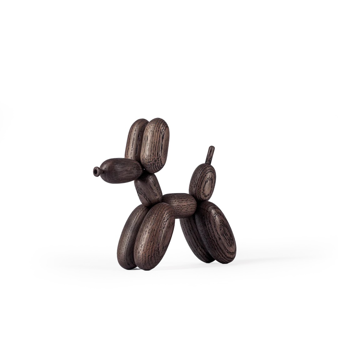 Ballon Dog Smoked SmallФигурка пуделя, 16,5х5,5 H13 см, темный дуб вид 1