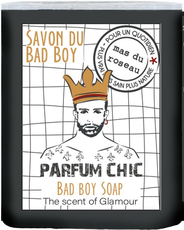 BAD BOY Набор для мужчин мыло 100гр, парфюмированный спрей для тела CHIC 100 мл, подставка для мыла вид 5