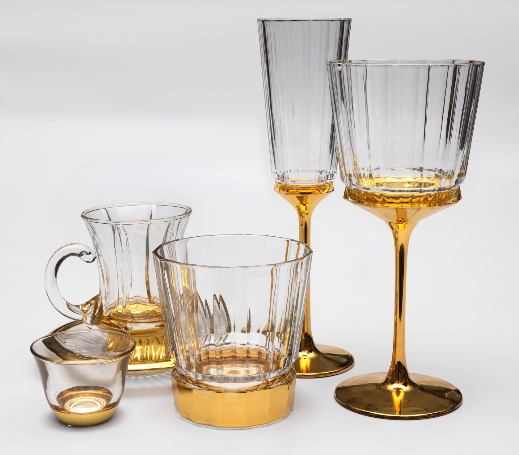 MACASSAR TUMBLERНабор стопок 6 шт, хрусталь, золото 24К , H.5см