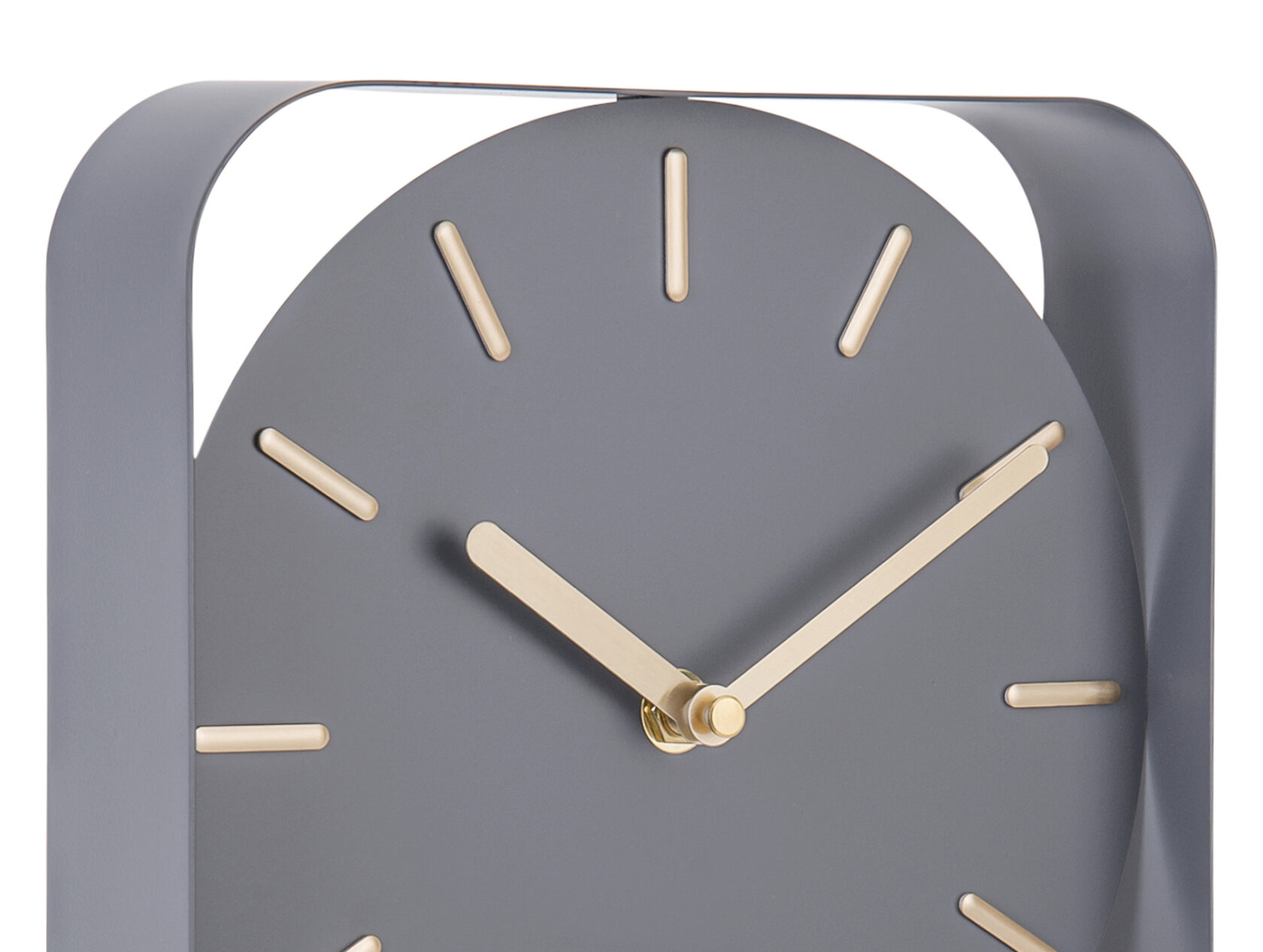 Часы настенные с маятником Karlsson CHARM SMALL, серый, золотые детали, 32,5 x 20 x 5 см, бесшумный вид 4