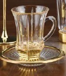 MACASSAR TEA PAIRЧайная пара 6 шт, хрусталь, золото 24К , H.21 вид 2