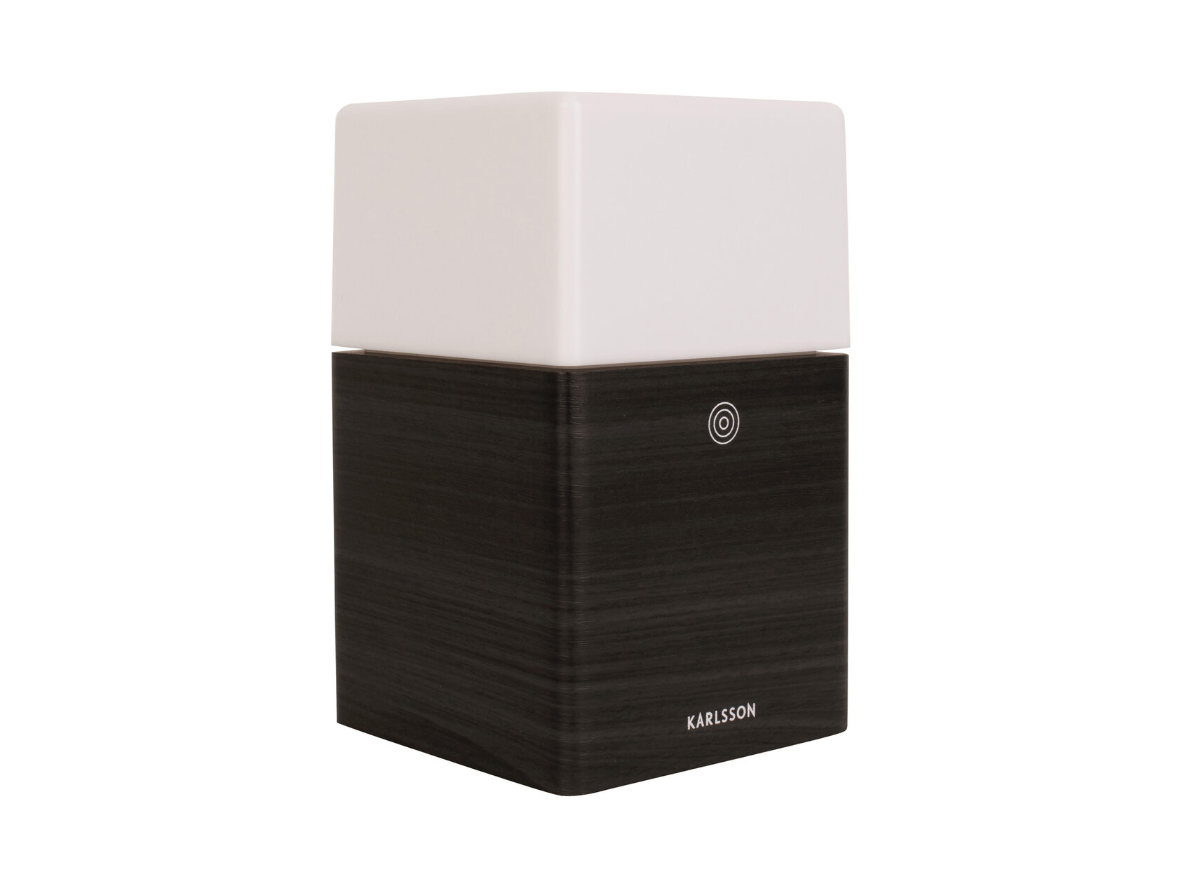 Часы настольные с подсветкой LED и будильником Karlsson FROSTED LIGHT, шпон дерево, черный, LED 10x вид 2