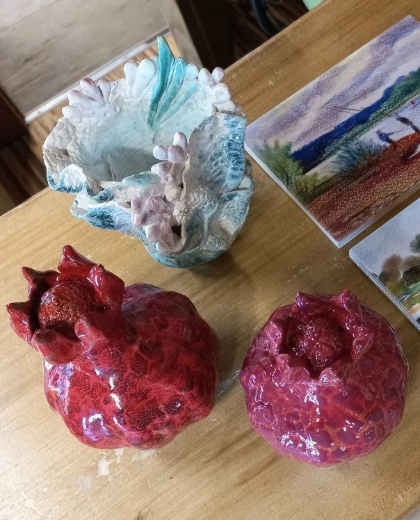 Ваза Первоцветы, 10х15 см, керамика, ручная работа вид 3