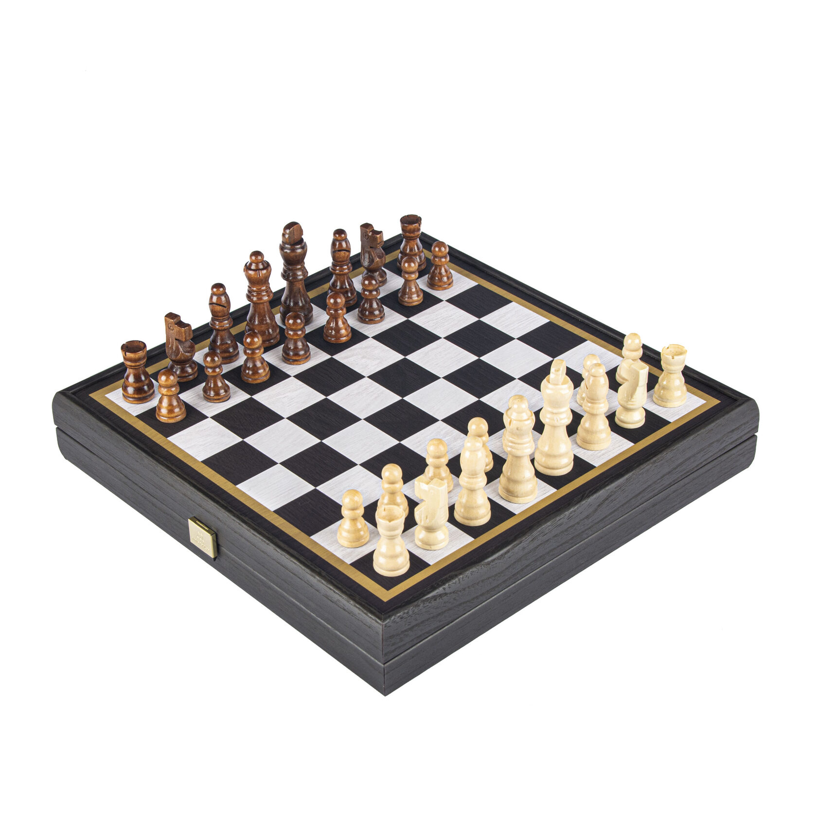 Chess/Backgammon/Ludo/Snakes Шахматы/нарды/лудо/змеи, 34х34см, цвет черный и слоновая кость вид 6