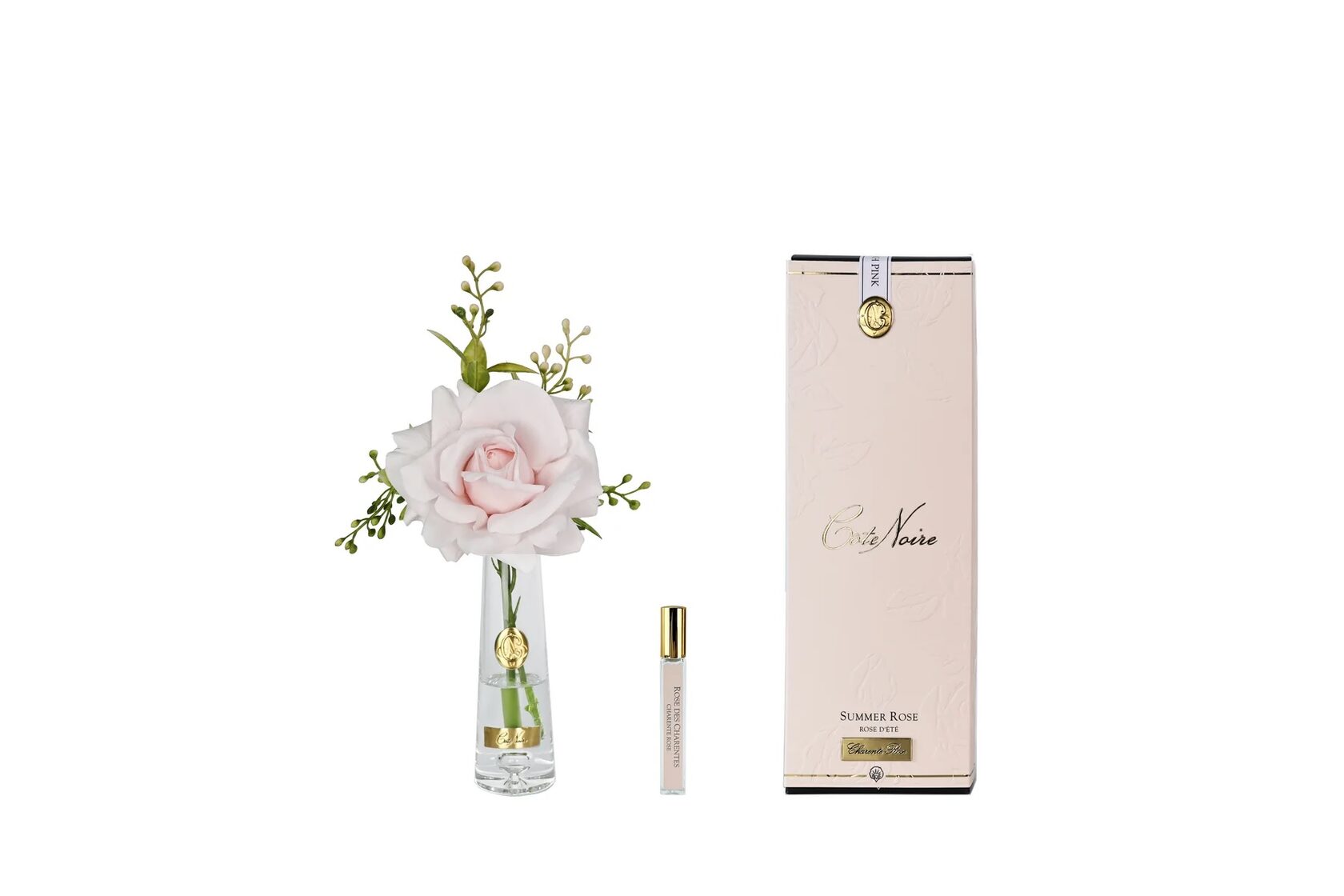 SUMMER ROSE GOLD FRENCH PINKДиффузор роза, розовый, золотой декор, спрей 15 мл