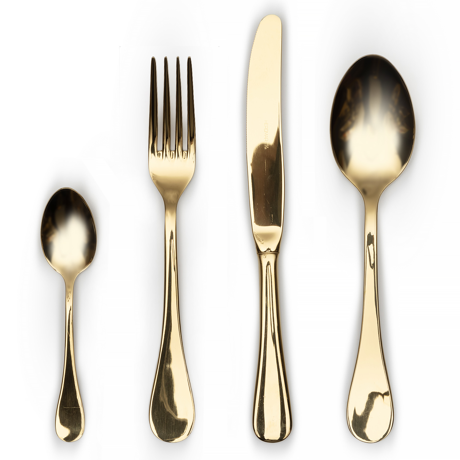 ROCCO GOLD SHINY 118столовые приборы, сталь 18/10, цвет золото, 24 шт. (6 ложек + 6 вилок + 6 ножей