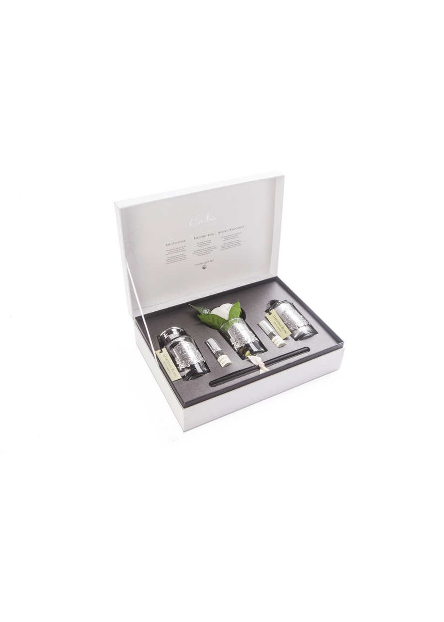 GIFT PACK CASHMIRE Подарочный набор (диффузор 100мл, бутон розы, 2 спрея по 10 мл, свеча 75гр) вид 2