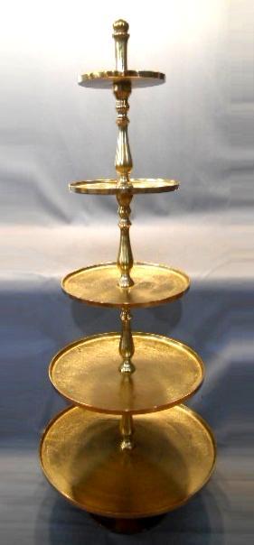 PLATE Этажерка, алюминий, цвет золото, 5 полок выс.165 см