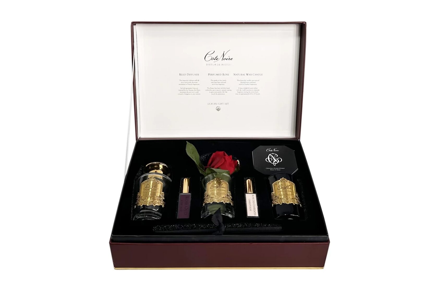 GIFT PACK ROSE OUDПодарочный набор (диффузор 100мл, бутон розы, 2 спрея по 10 мл, свеча 75гр) вид 3