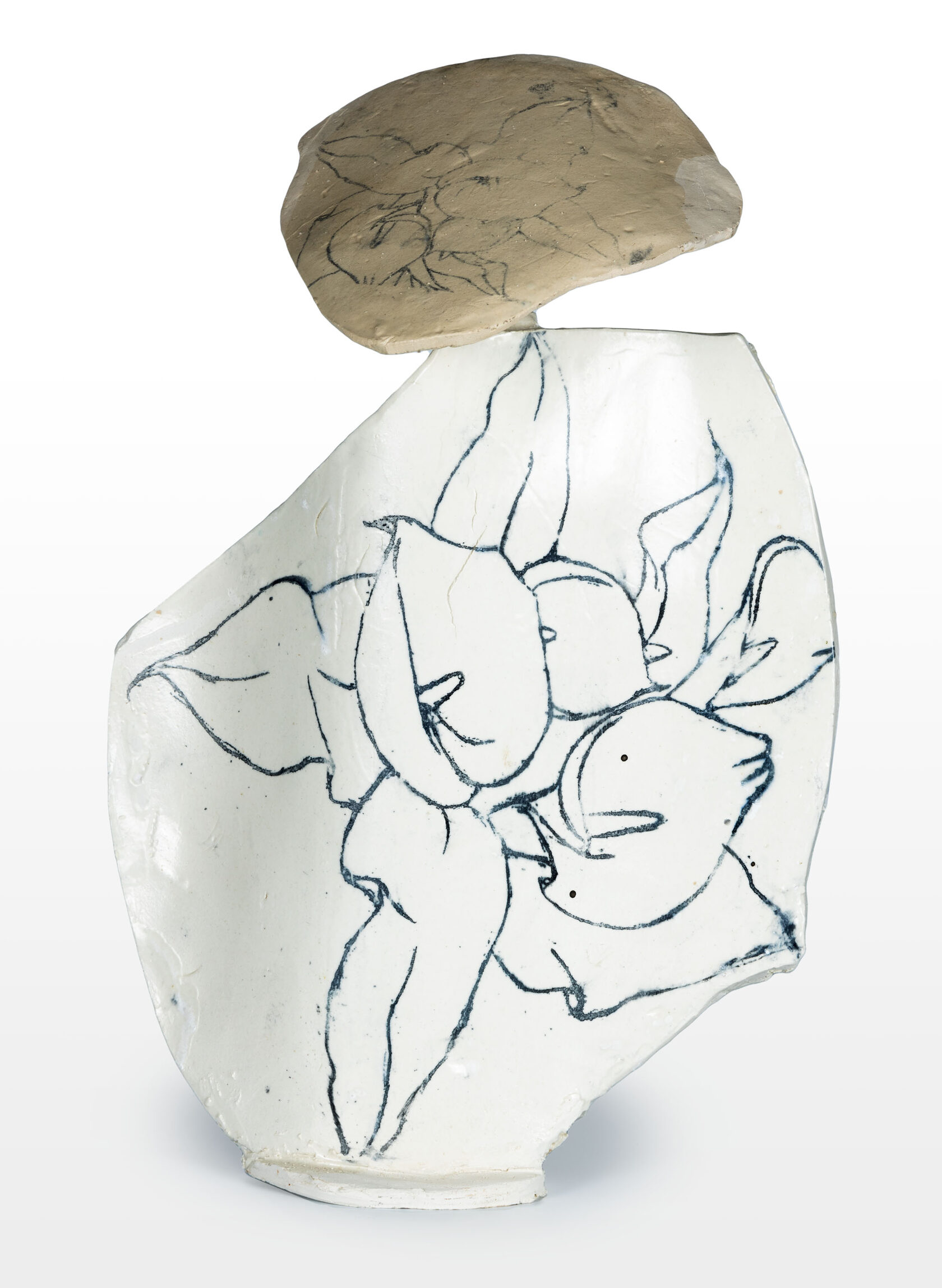 DRAPEEФигура женщины, керамика, японская техника Raku, 30 см вид 2