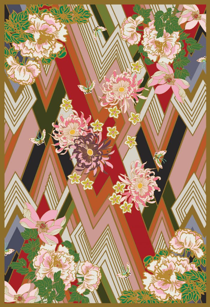 Shanghai BlossomКовер 274х183 ручной тафтинг, шерсть +тенсель, высота ворса 13 мм вид 3