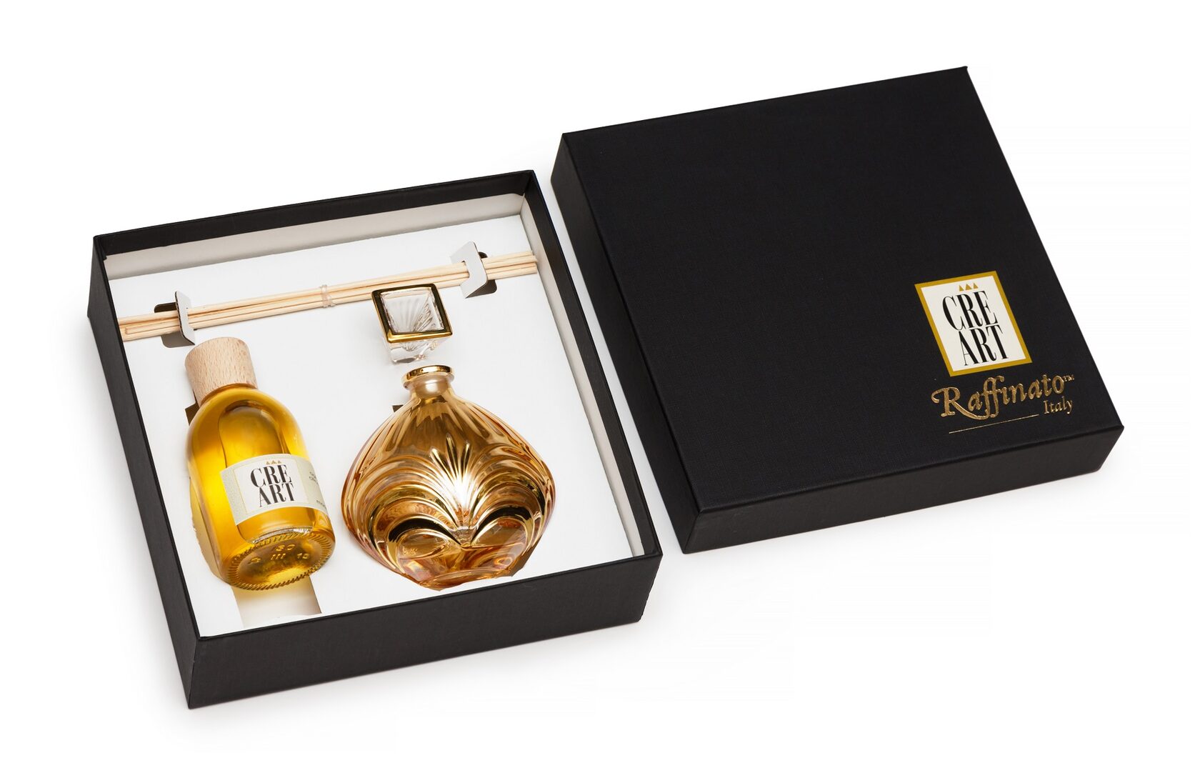 AMBERДиффузор ароматический, цвет янтарный с золотом, аромат ванили, 100 мл вид 1