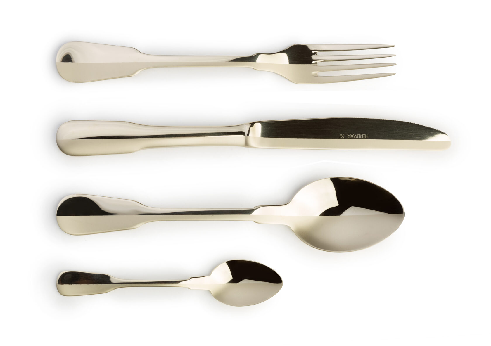 MONO CHAMPAGNE 57 столовые приборы, сталь 18/10, цвет шампань наполовину матовый, 24 шт. (6 ложек +