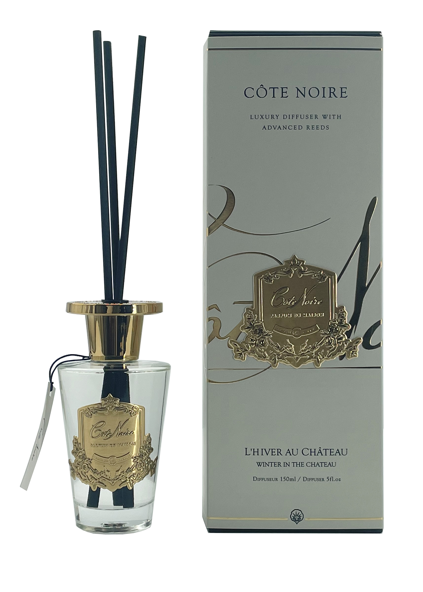 L'HIVER AU CHATEAUДиффузор, золотой декор, 150 мл, ВхШхД 30х10,5х10,5 см