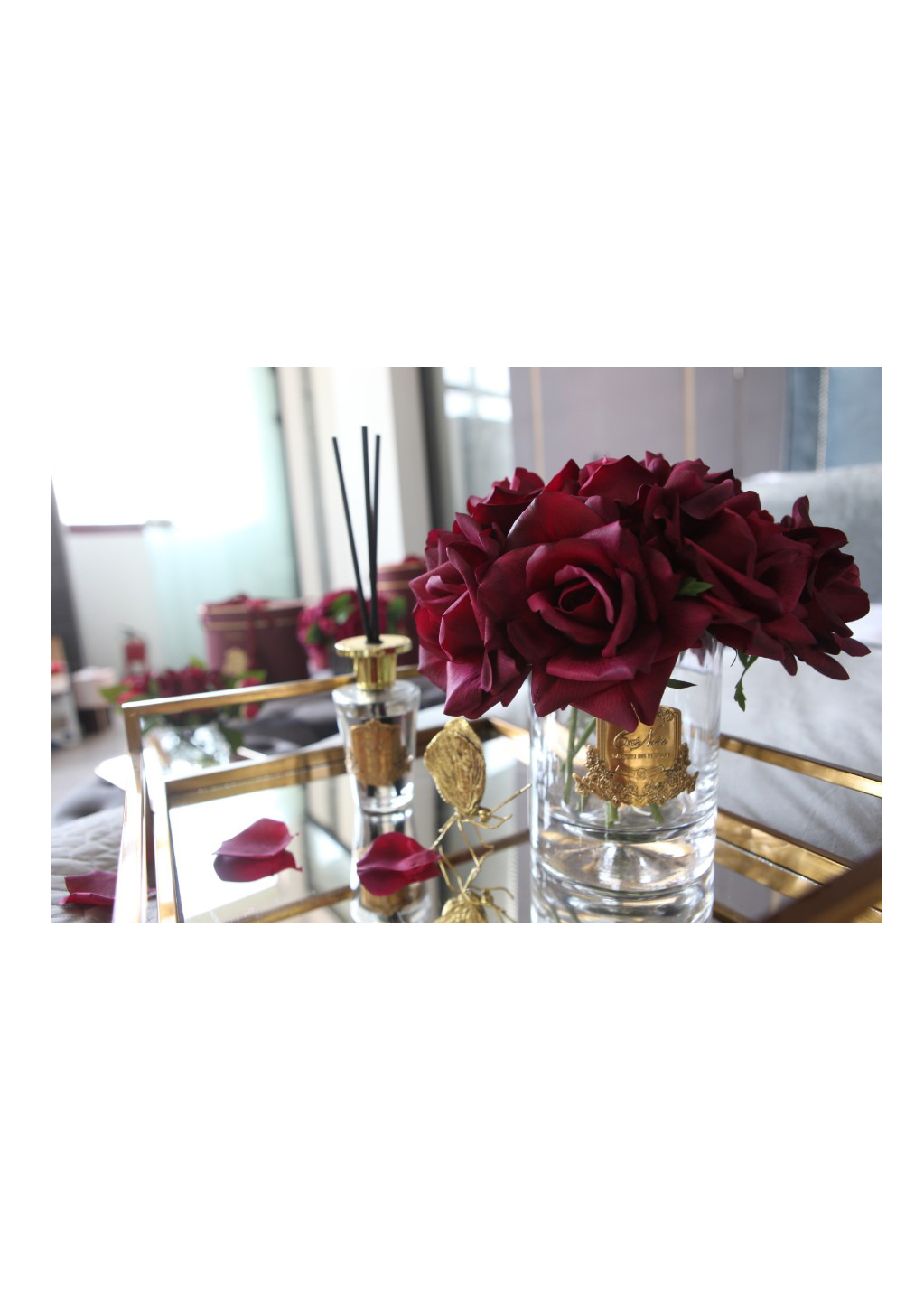 GRAND BOUQUET Carmine Red Большой букет роз, 2 спрея, красный, ВхШхД 32х26х26 см вид 3