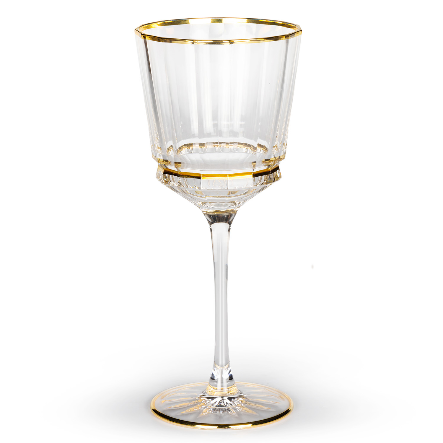 MACASSAR LIGHT GOBLETНабор бокалов для вина 6шт, хрусталь, золото 24К , H.21 вид 4