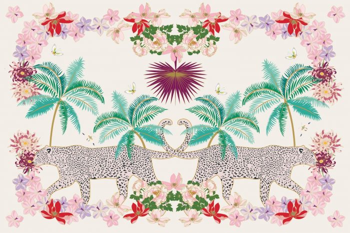 Leopard Palms LightКовер 300х220 ручной тафтинг, шерсть +тенсель, высота ворса 13 мм вид 2