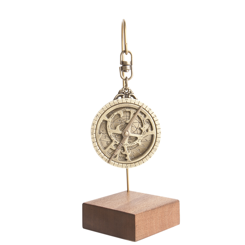 Астролябия миниатюрная Hemisferium Miniature Astrolabe Н 13 см диам 4,5 см толщина 5 мм, бронза