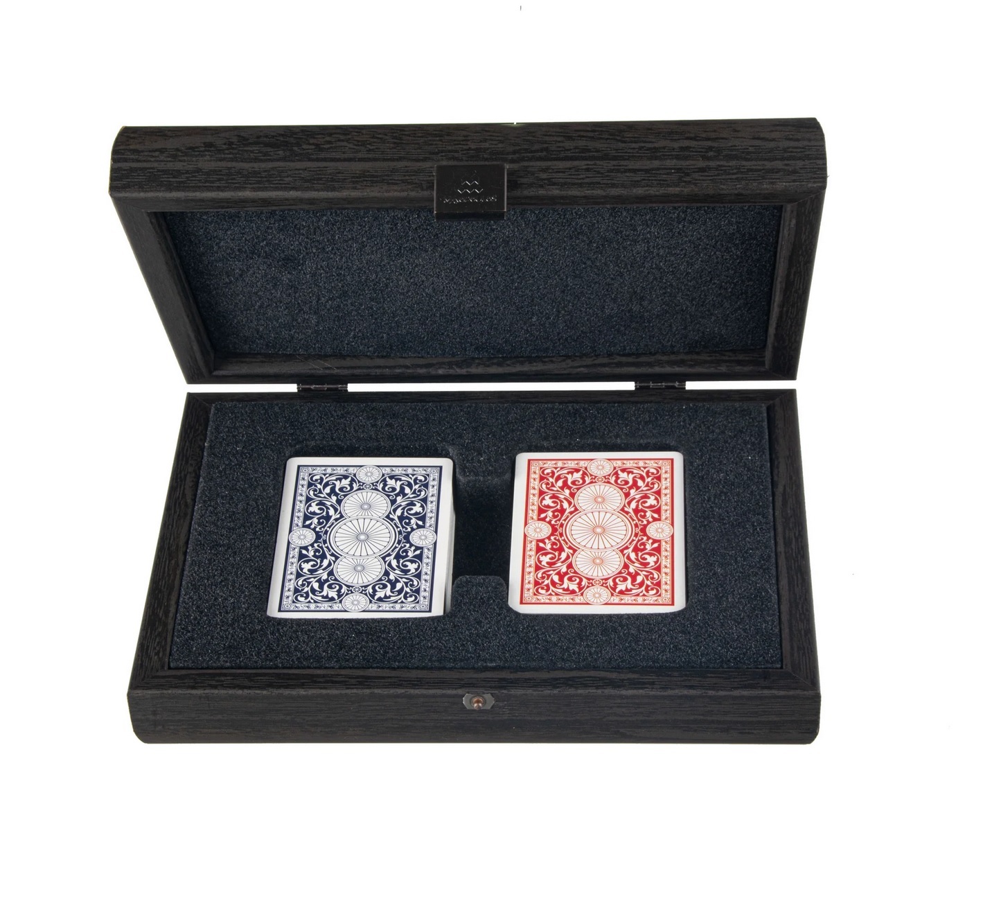 CARDSКарты игральные, отделка корпуса эко-кожа, цвет темно-серый, 24х17 см