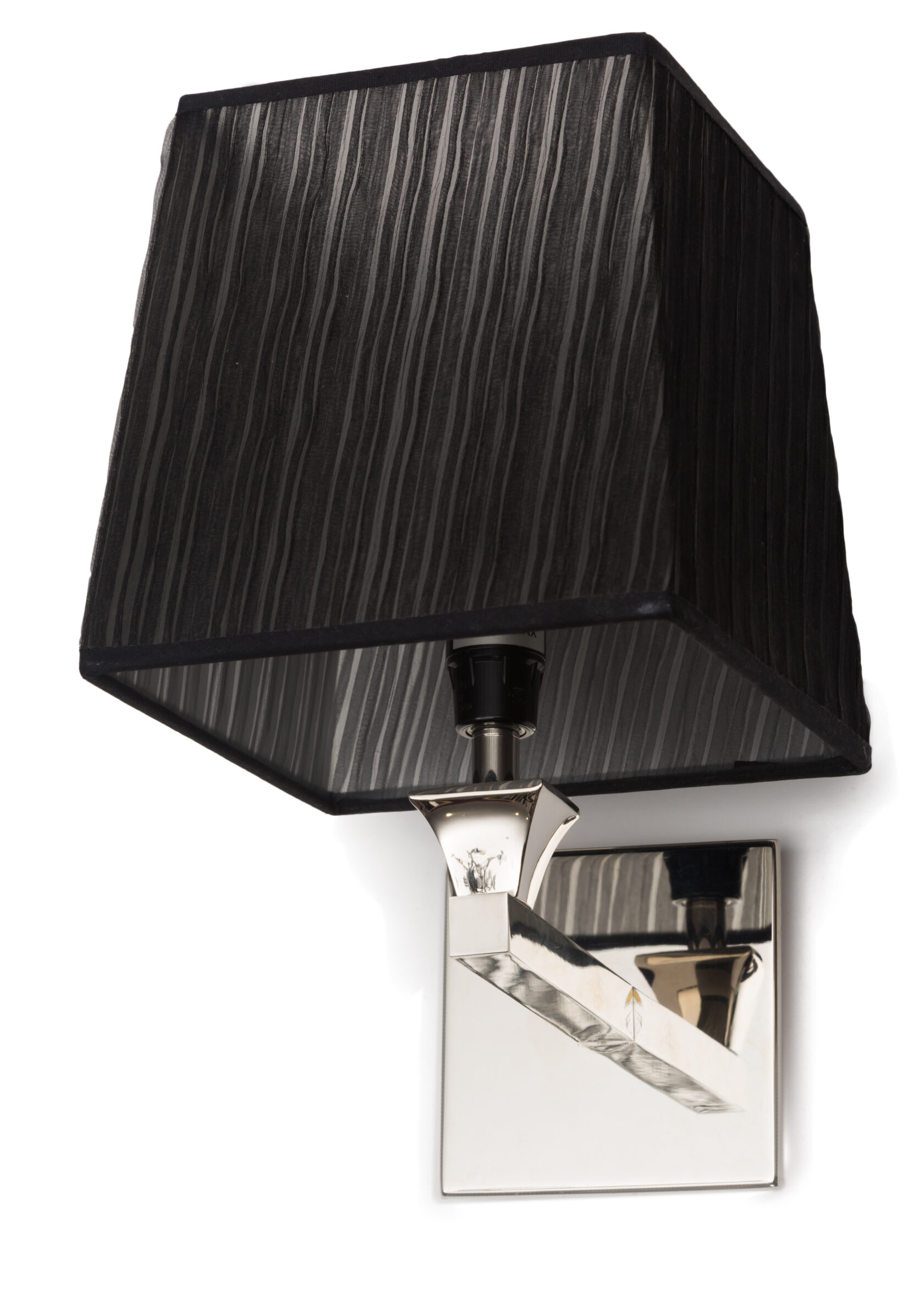 MADRID Лампа настольная выс 40, никель, абажур черный вид 2