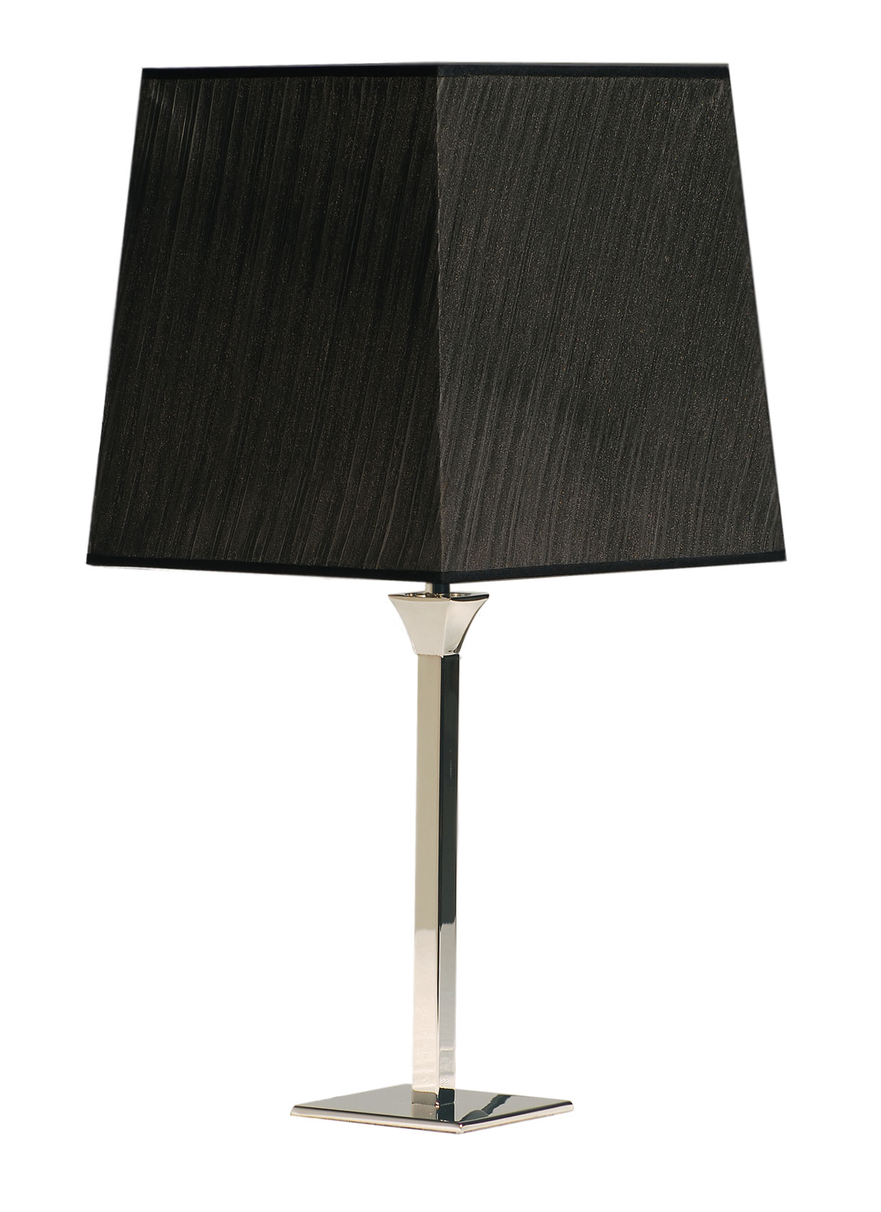 MADRID Лампа настольная выс 40, никель, абажур черный